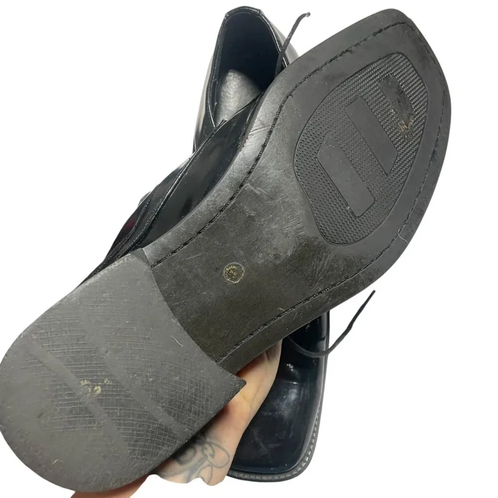 Stafford Mens‎ Black Leather Oxford Dress Shoes Size 13M